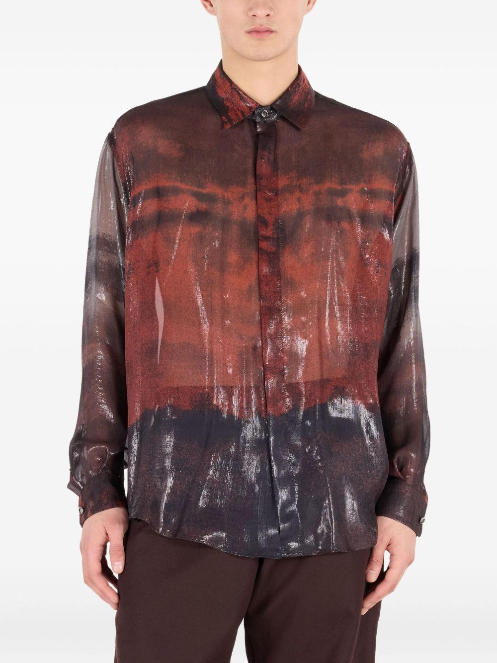 garment-dyed effect shirt - 3
