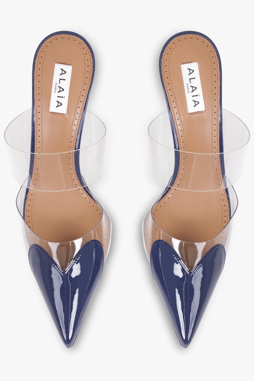 LE COEUR 90MM PATENT MULE | BLUE - 3