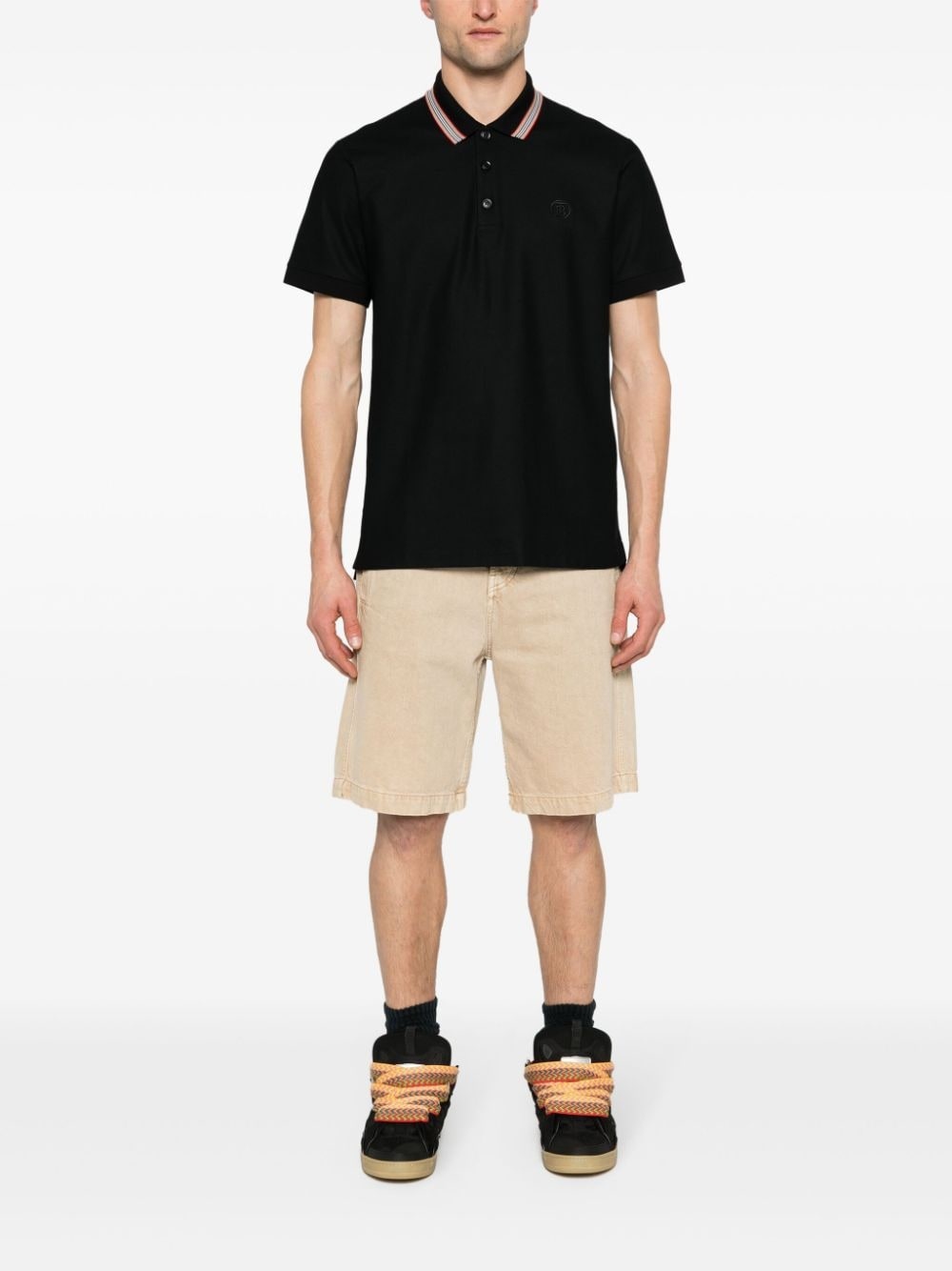 Icon stripe cotton polo shirt - 2