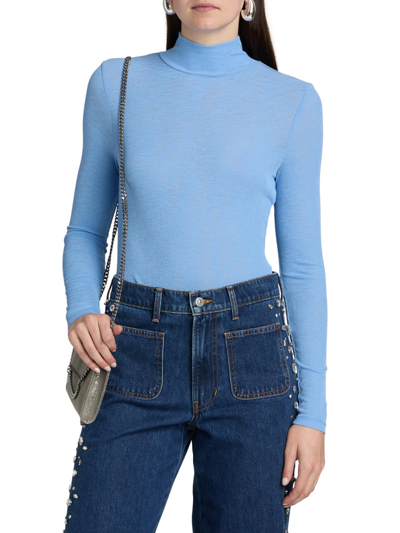 Women's Wyeth Rib-Knit Turtleneck Top - Blue Jasper 3