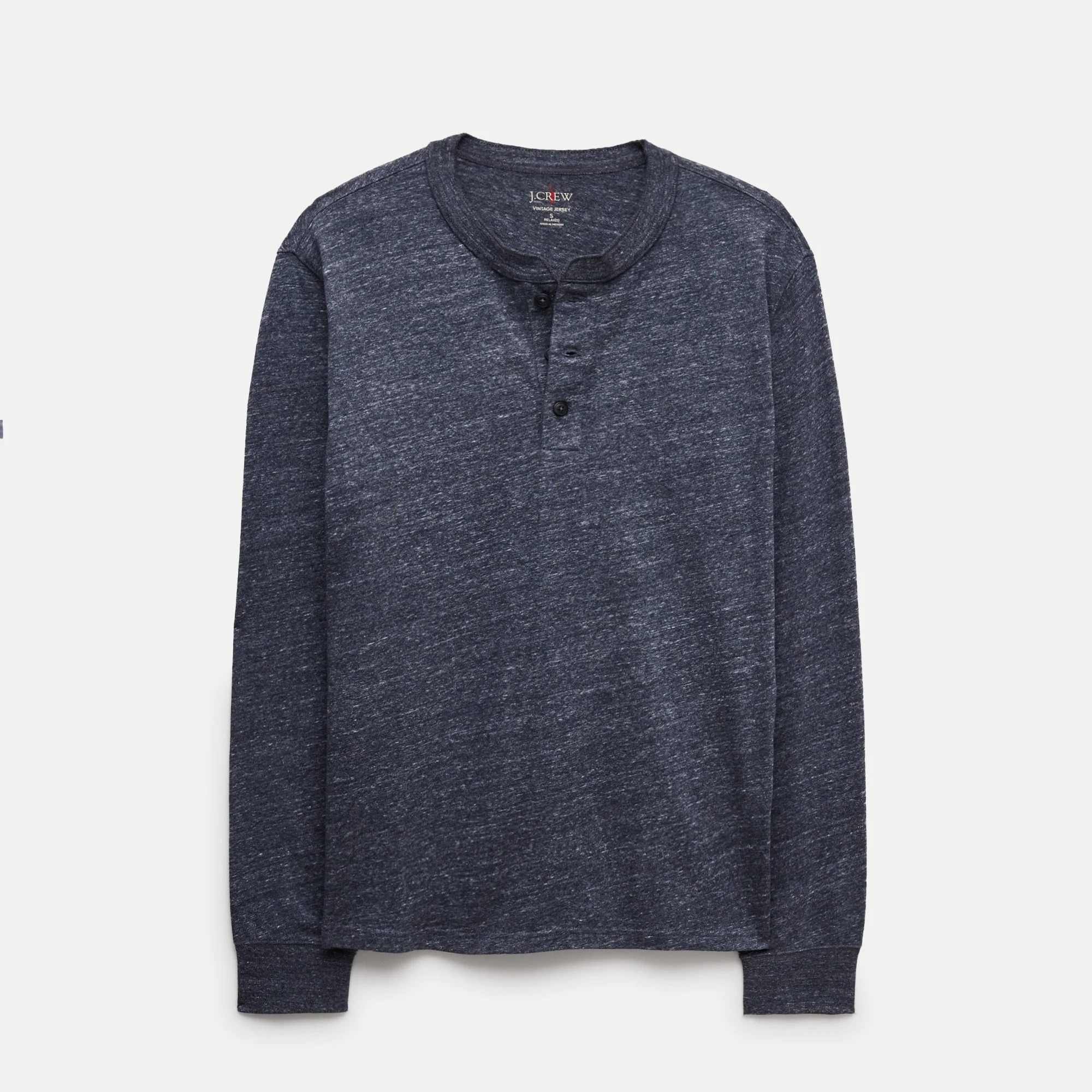 Vintage-wash cotton henley - 1