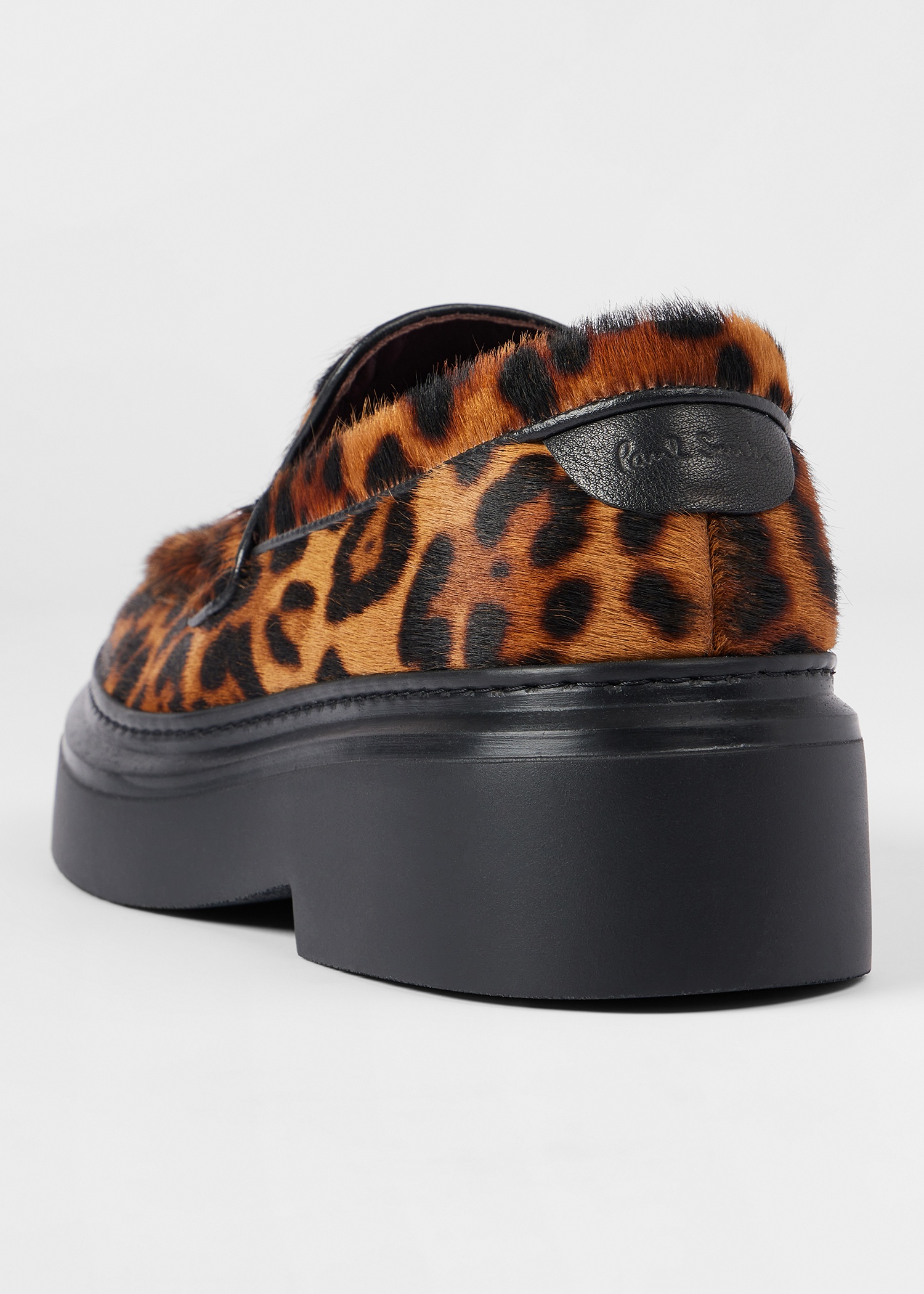 Women's Leather Leopard 'Isona' Platform Loafers - 5