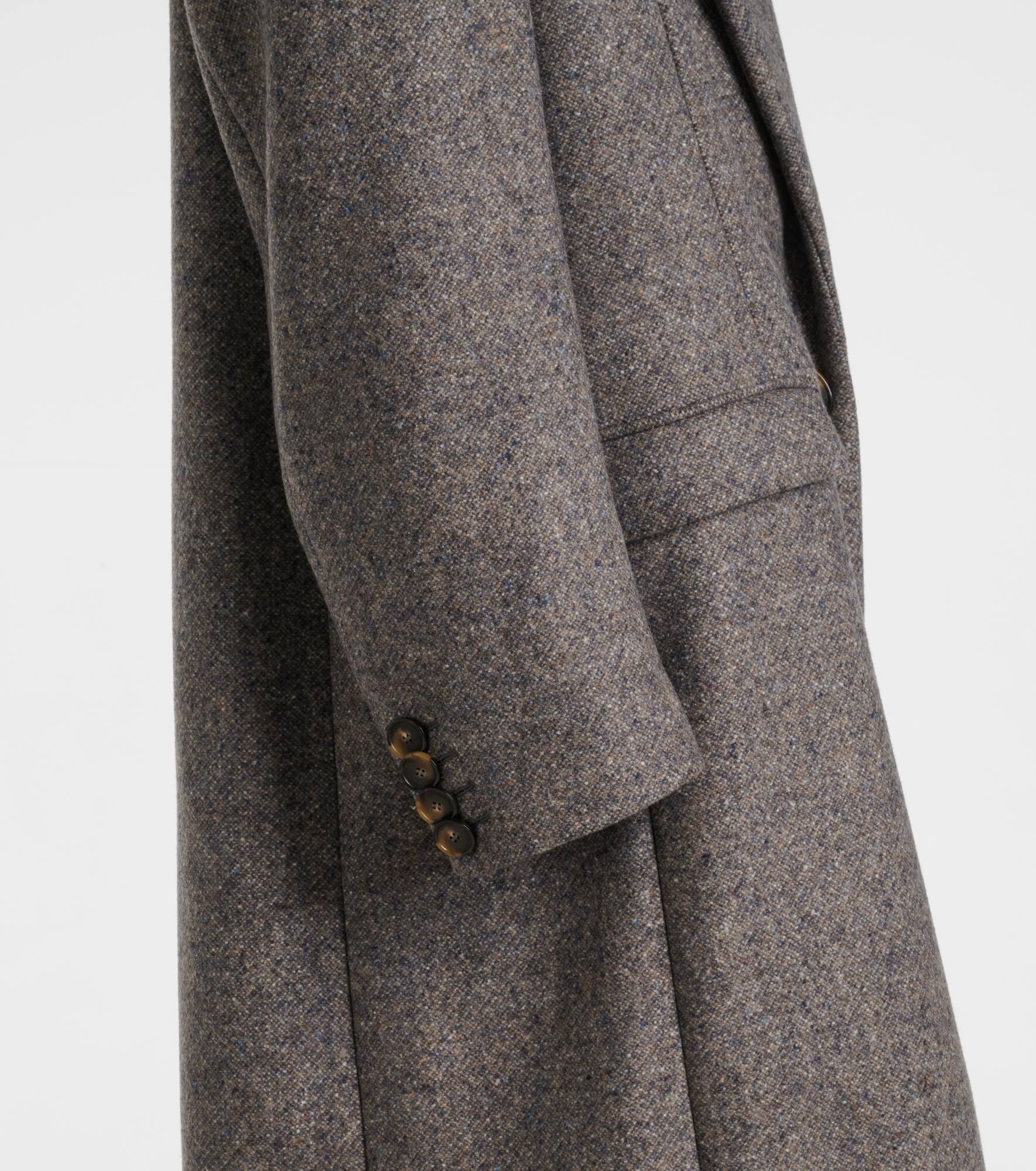 Double-breasted wool and silk-blend coat - 5