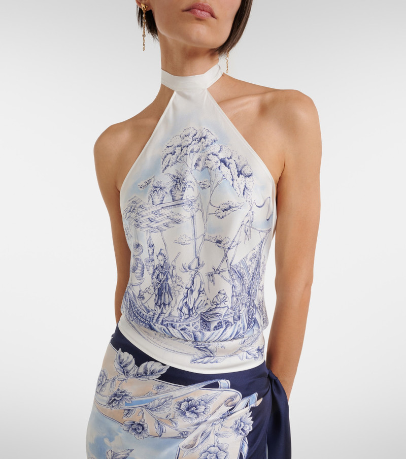 FERRAGAMO Self-tie silk top outlook