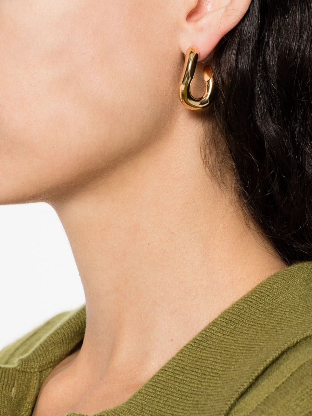 Links sculpted-hoop earrings - 2