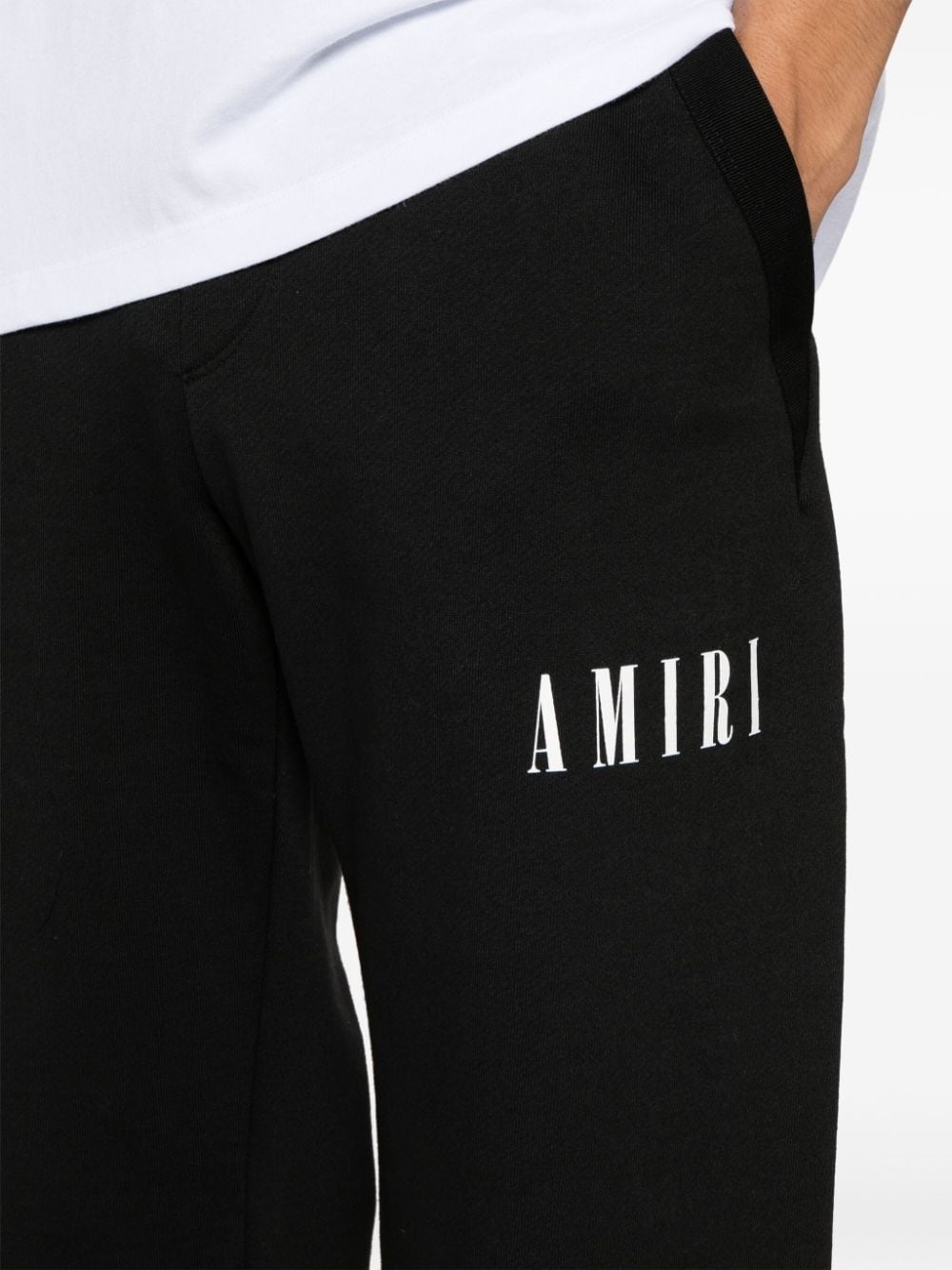 Core logo-print wide-leg track pants - 5