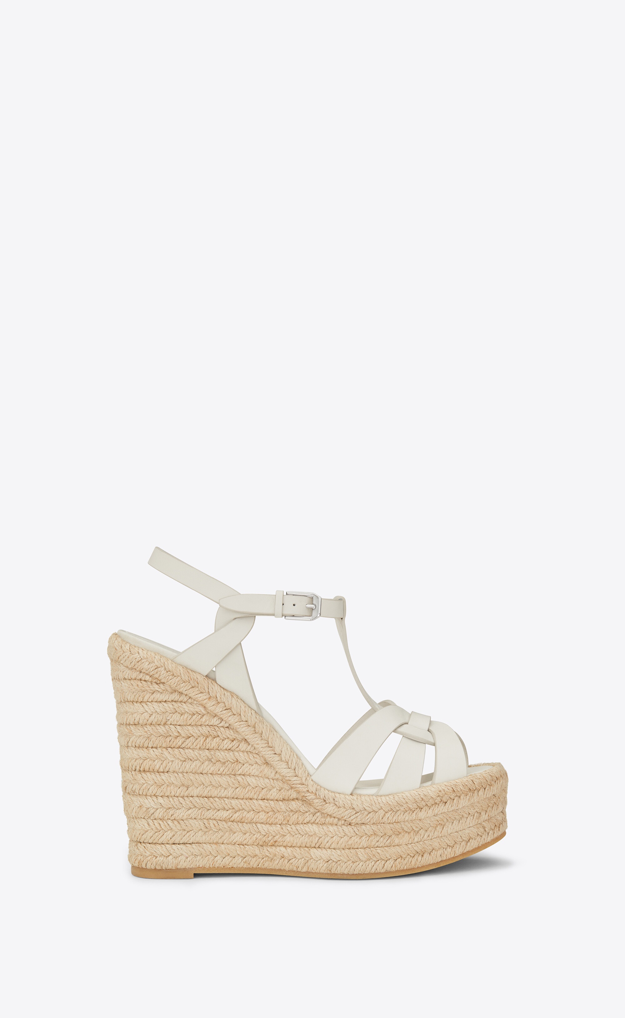 tribute espadrilles wedge in smooth leather - 1