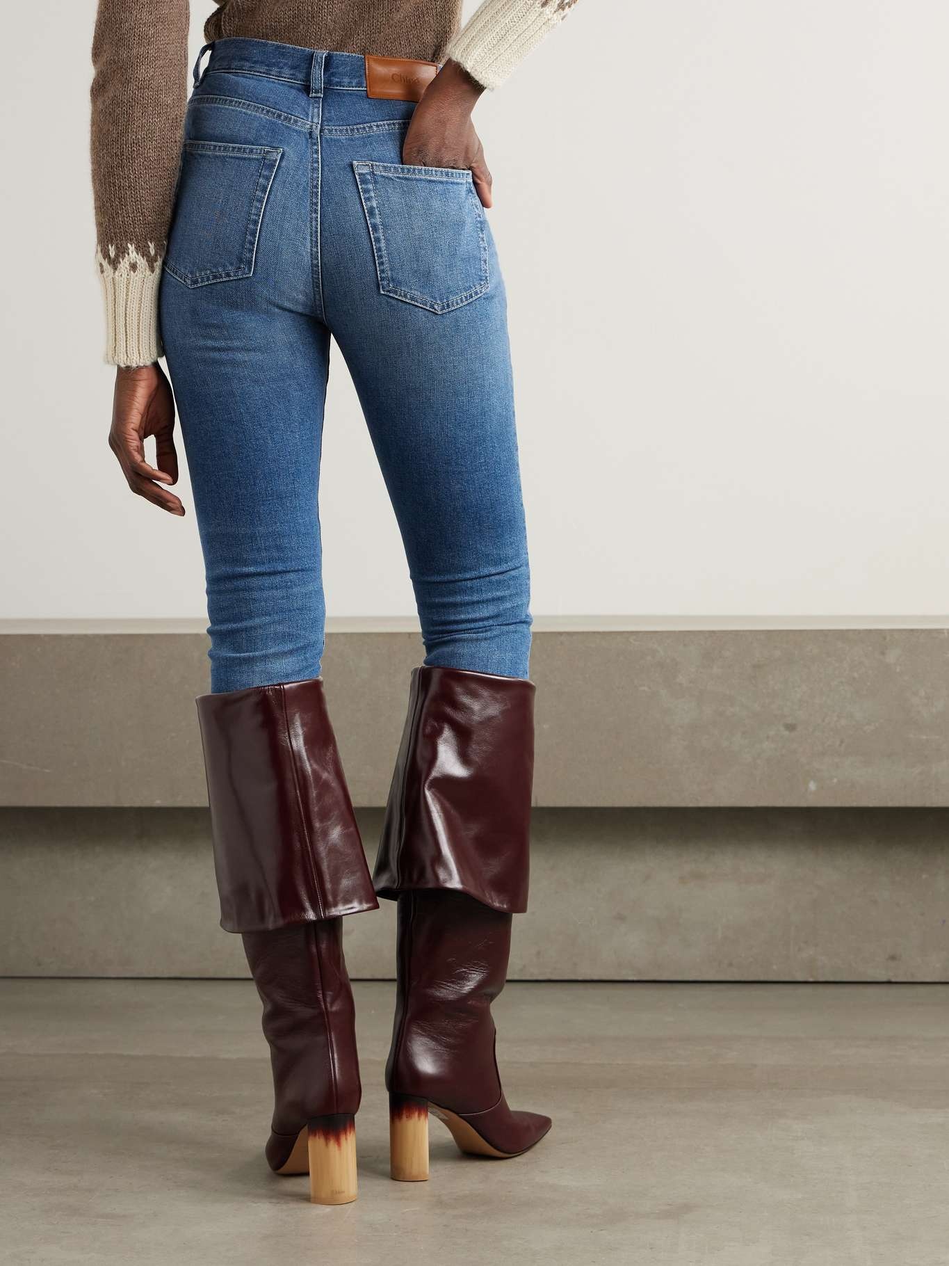 High-rise skinny jeans Blue - 4