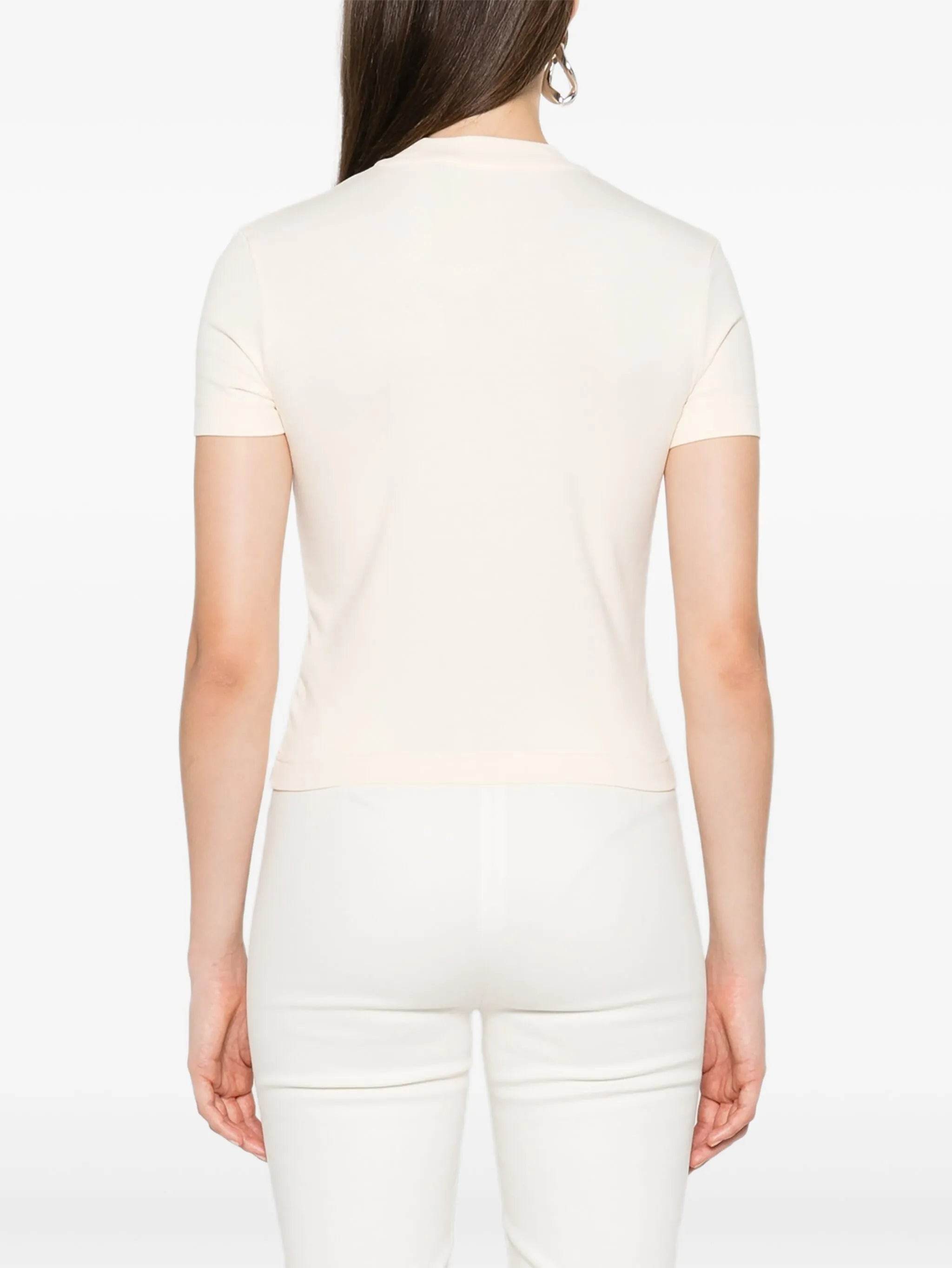 Jacquemus Logo-plaque Cotton T-shirt - 4