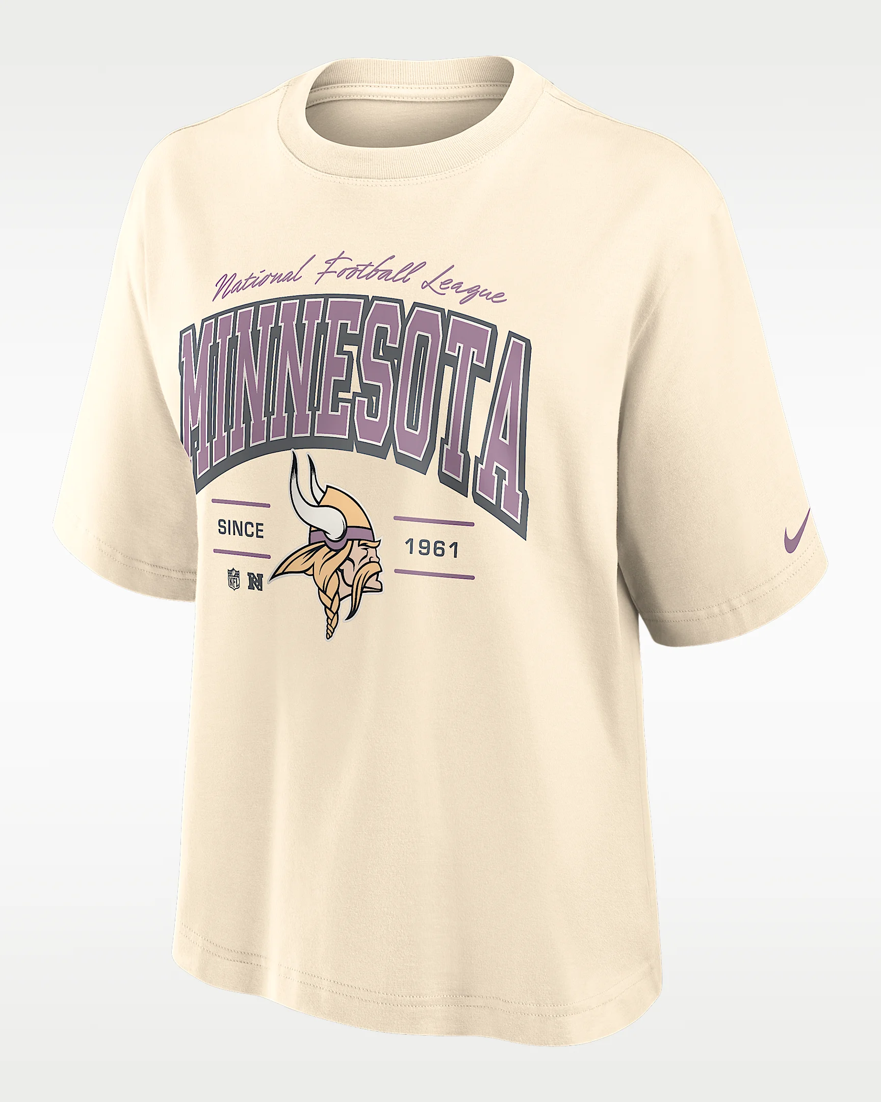 Minnesota Vikings Vintage Mod Boxy Women's Nike NFL T-Shirt - 1