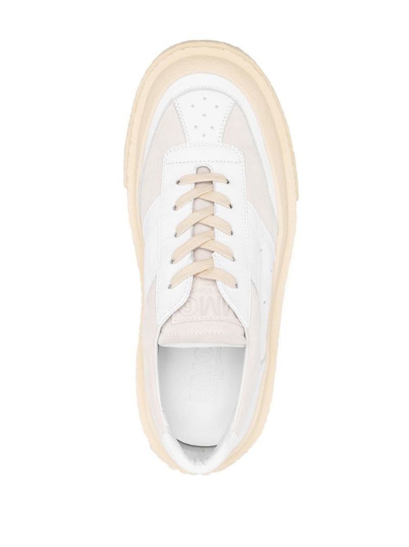 leather platform sneakers - 4