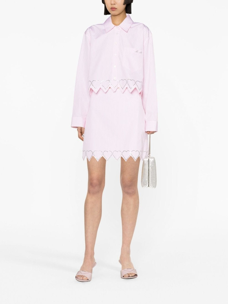 MACH & MACH embellished heart-trim mini skirt outlook