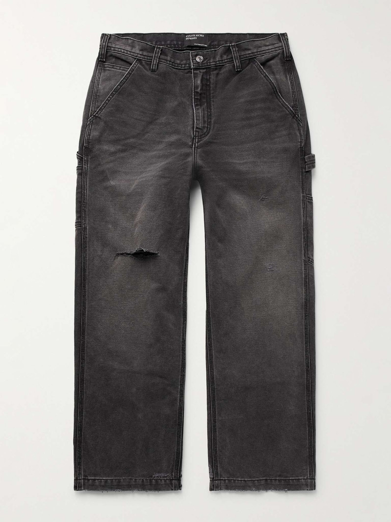 Straight-Leg Distressed Jeans 1