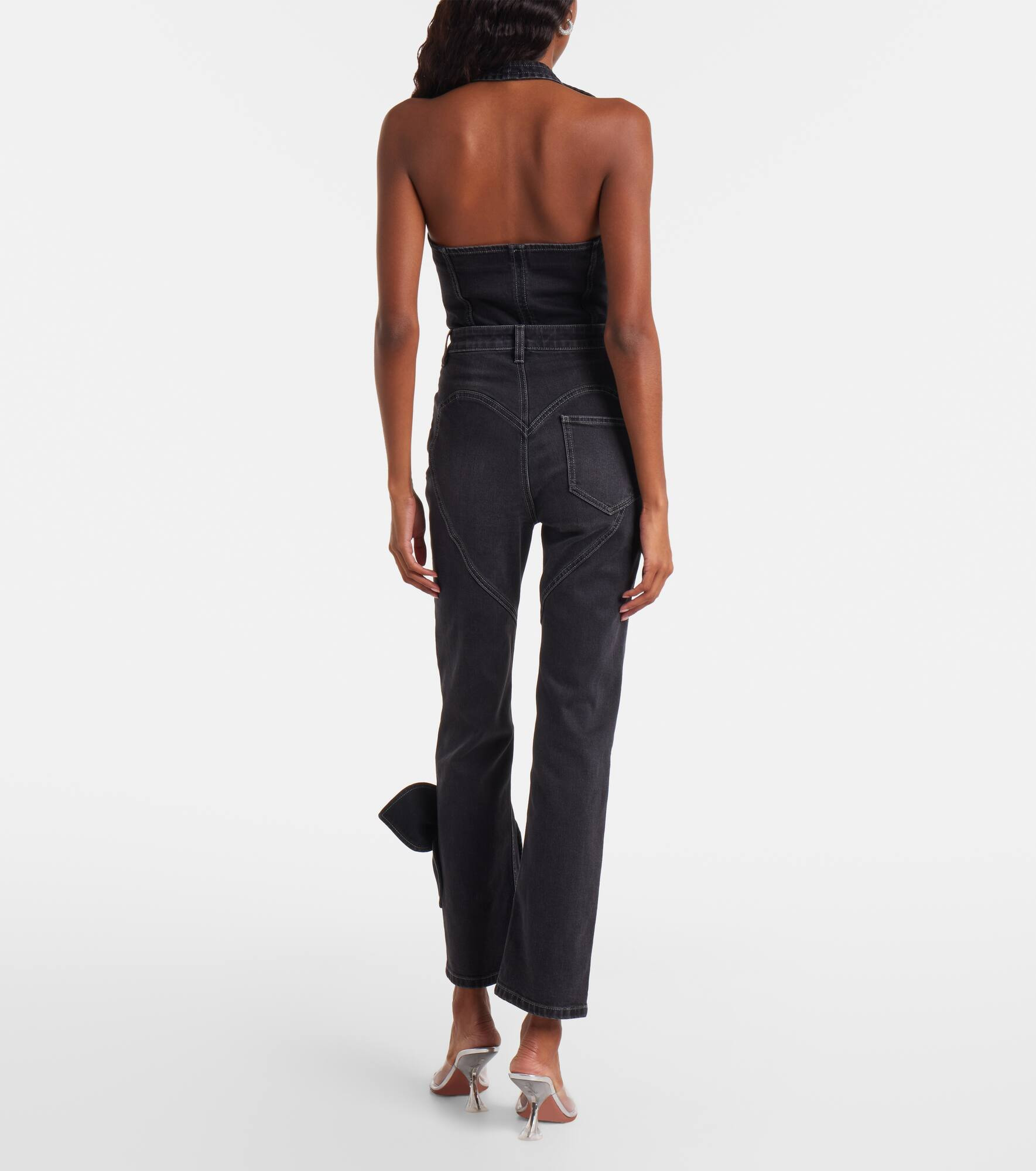Bow-detail cropped straight jeans - 3
