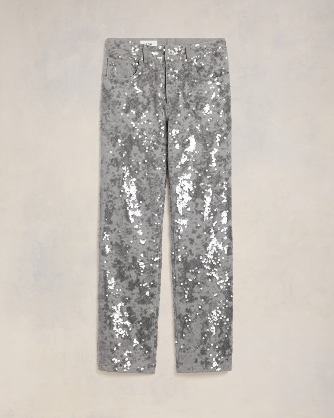 EMBROIDERED STRAIGHT FIT JEANS - 1