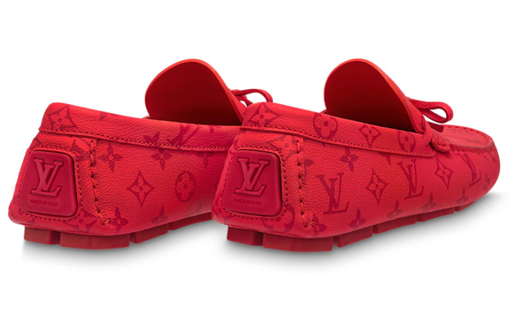 LOUIS VUITTON Driver Moccasin Shoes 'Red Monogram' 1AAPY6 - 3