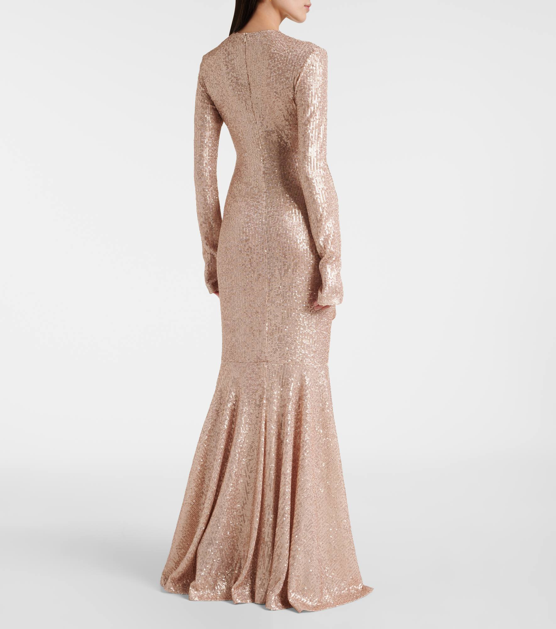 Ruched sequined gown - 3