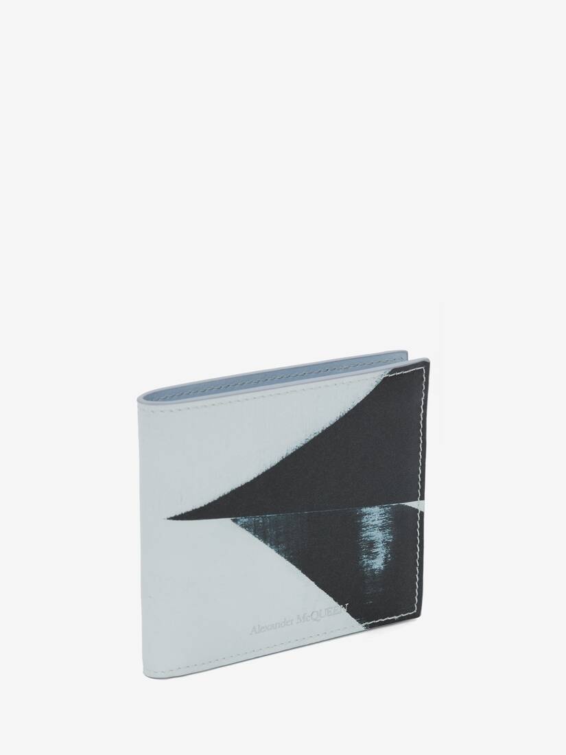 Men's Brushstroke Billfold Wallet in Black/white - 2