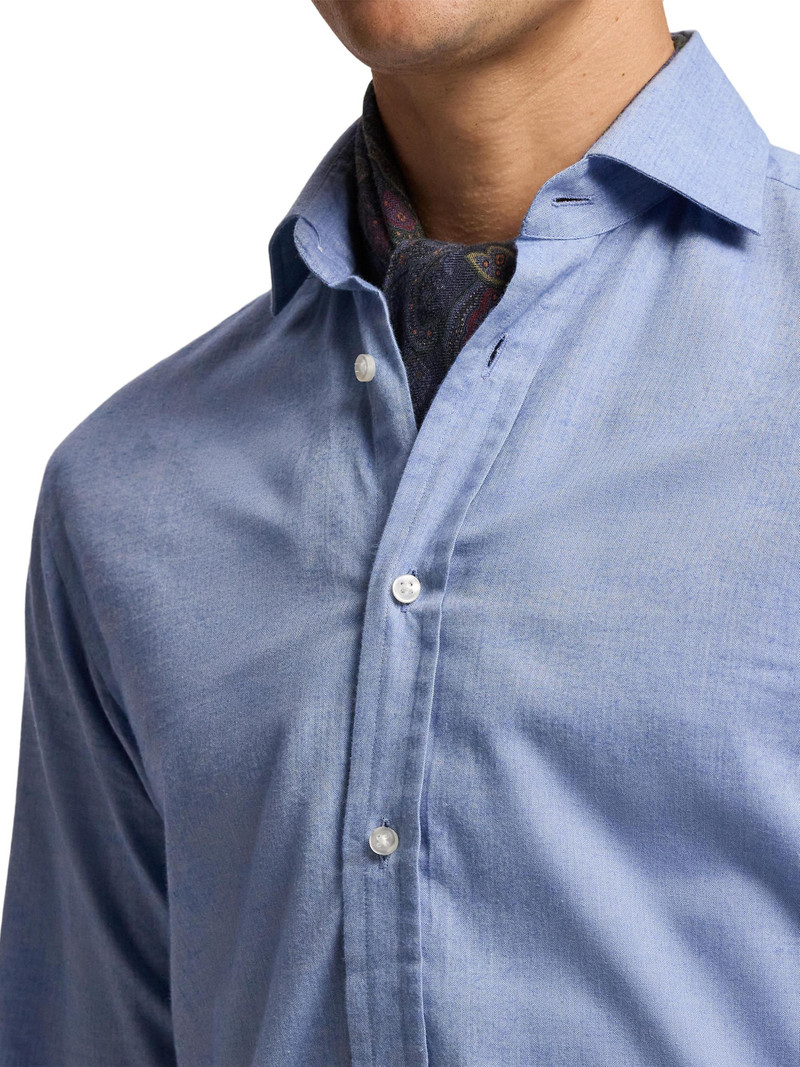 Men's Glen Check Flannel Shirt - Blue 6