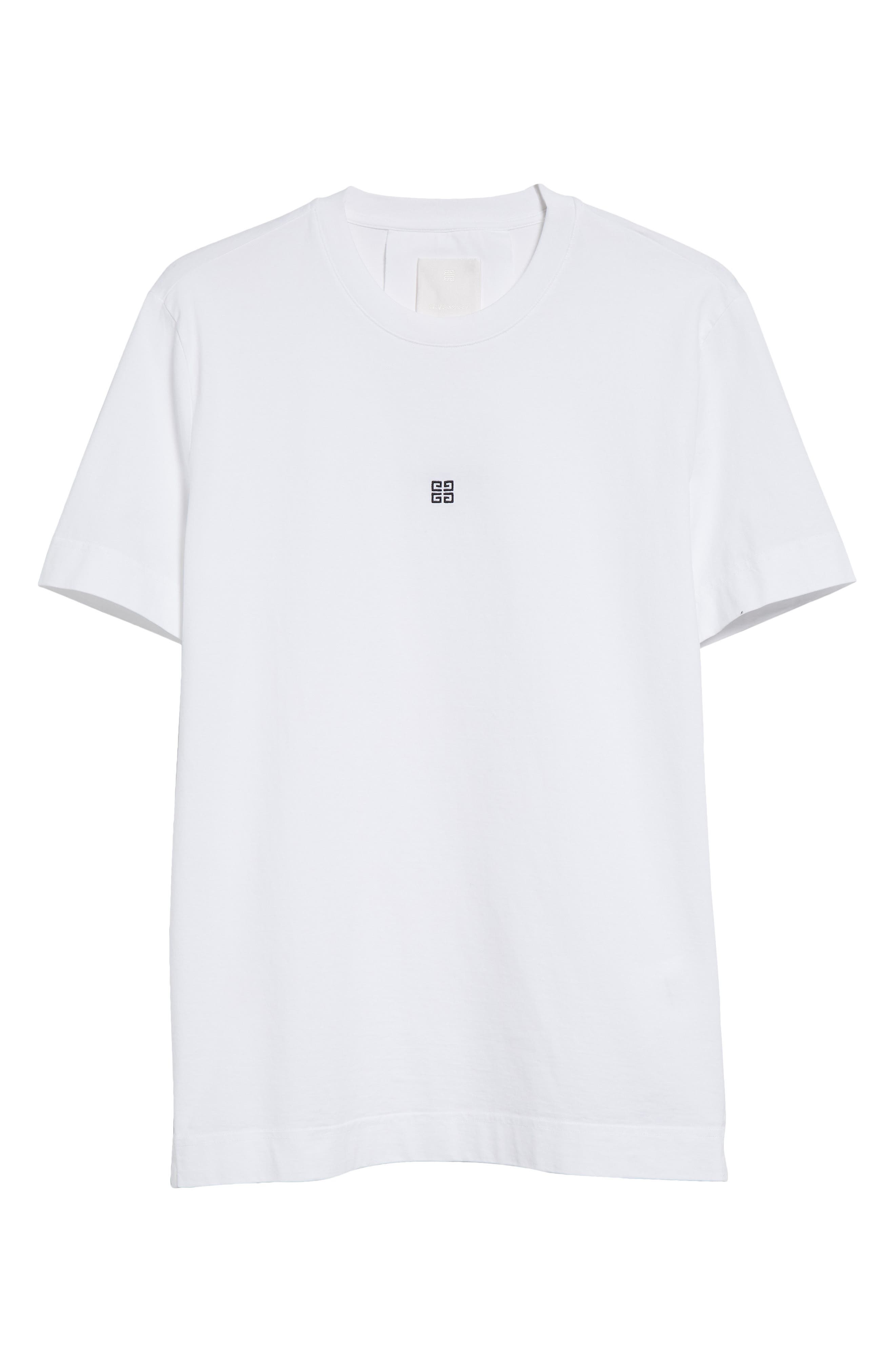 Givenchy Slim Fit 4G Embroidered Cotton T-Shirt in White at Nordstrom - 5