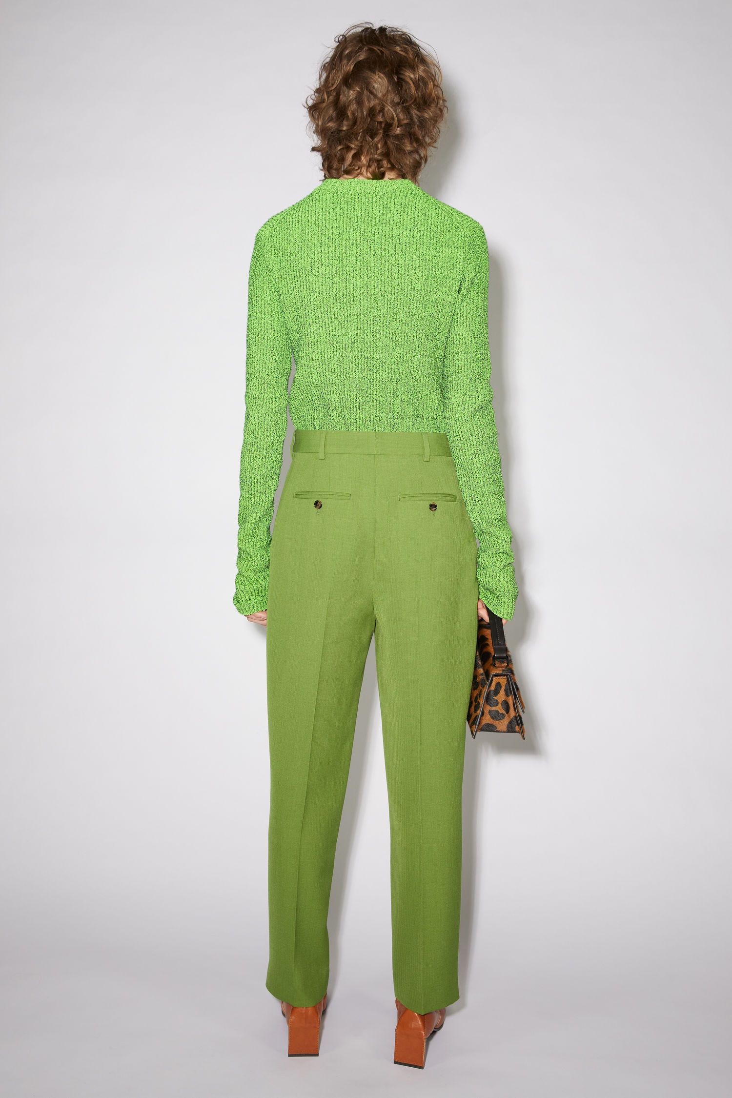 Pleated trousers - Moss Green - 3