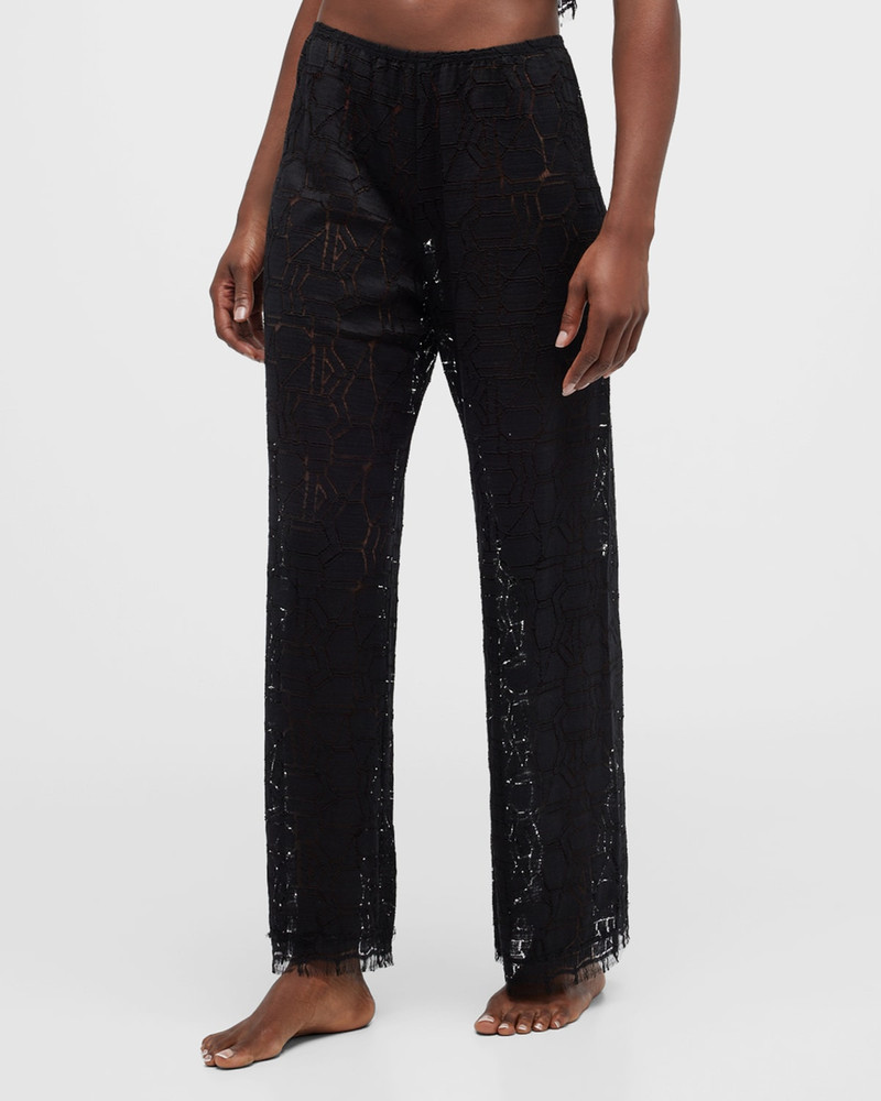Daniel Wide-Leg Lace Pants 1