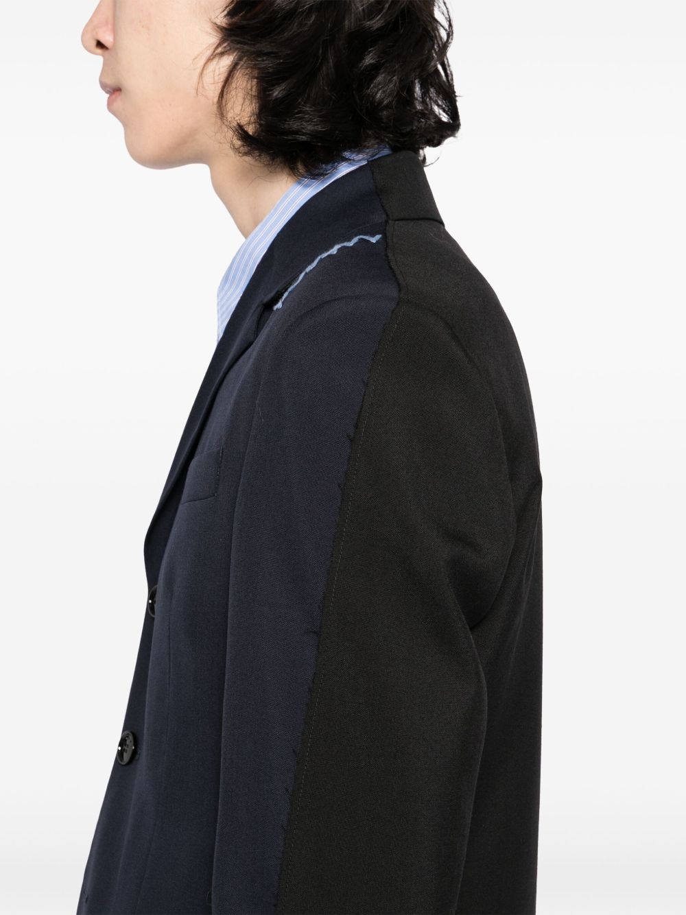 single breasted wool blazer - 5