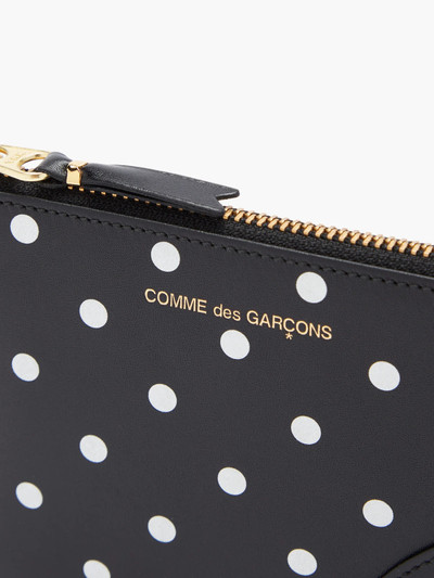 Comme Des Garçons Polka dot-print mini leather coin purse outlook