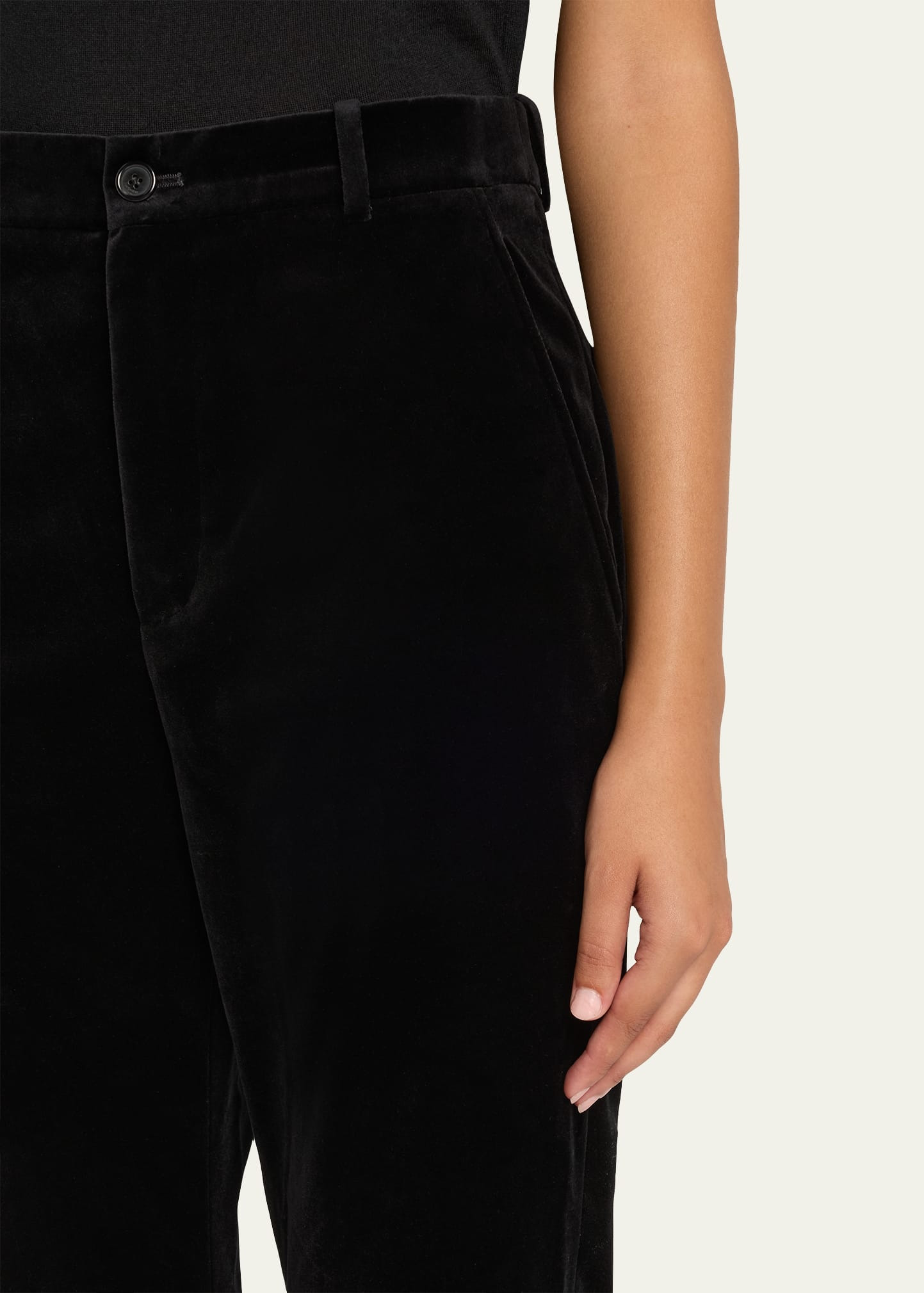 Velvet Flare Trousers - 5