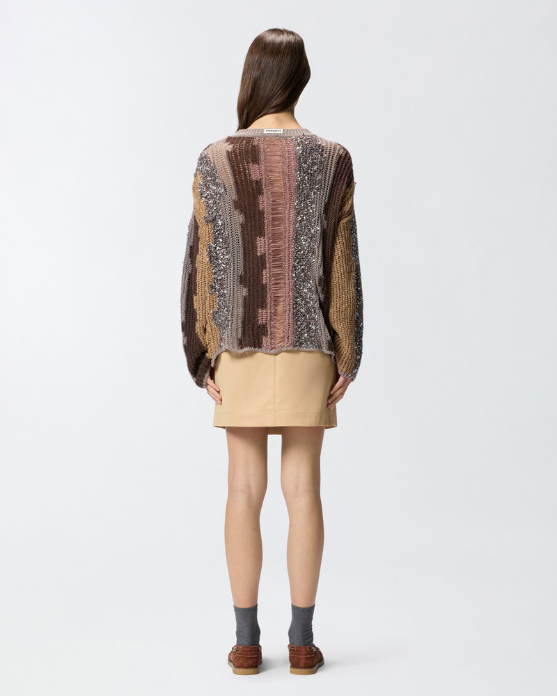 SWEATER WITH INLAYS IN CONTRASTING YARN 5