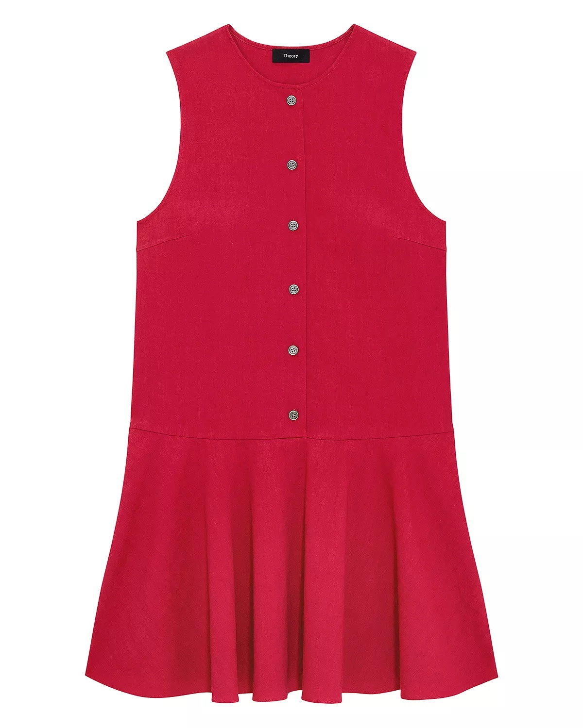 Sleeveless Linen Blend Mini Dress - 6