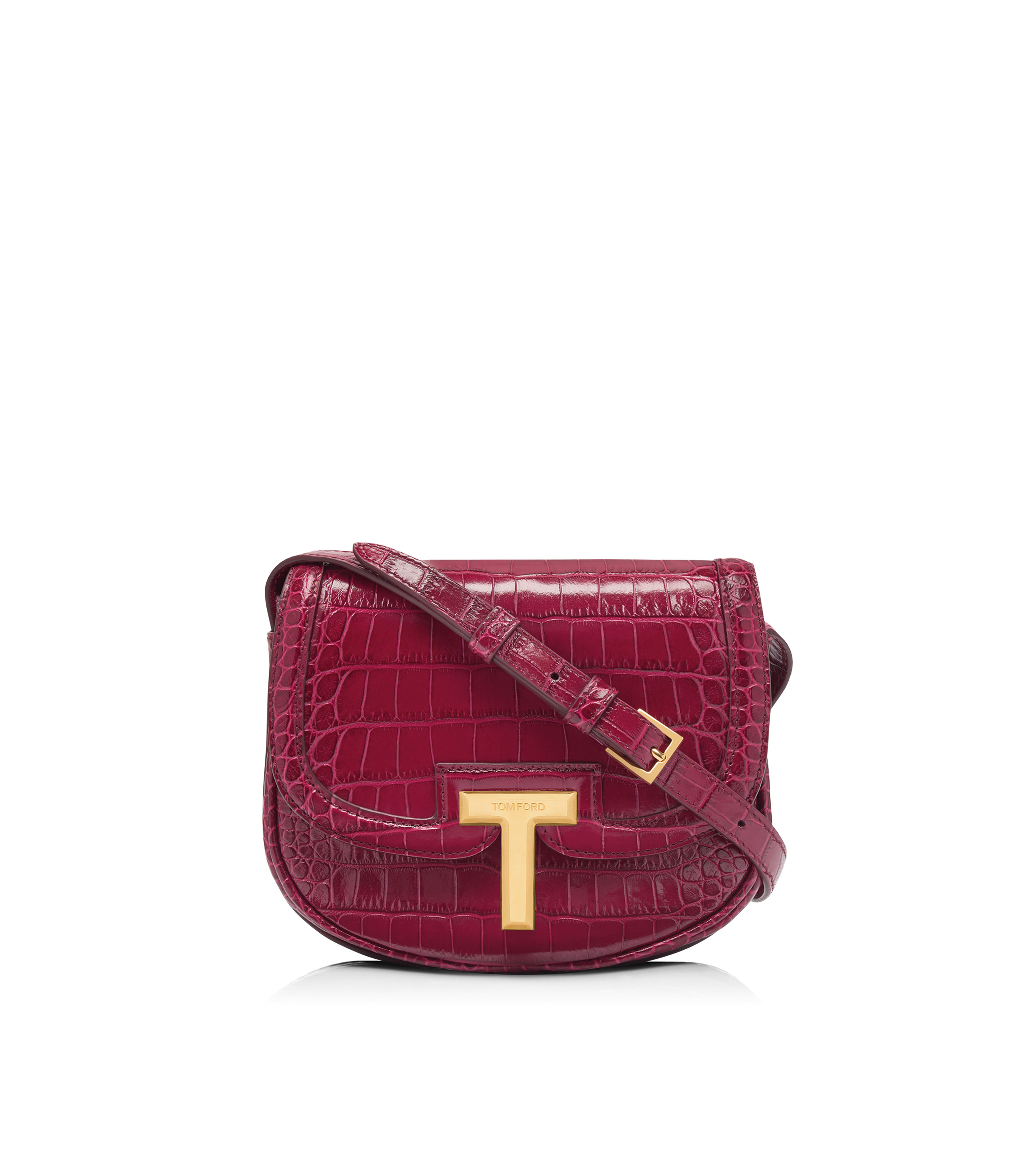 SHINY STAMPED CROCODILE LEATHER WALLIS MINI BAG - 1
