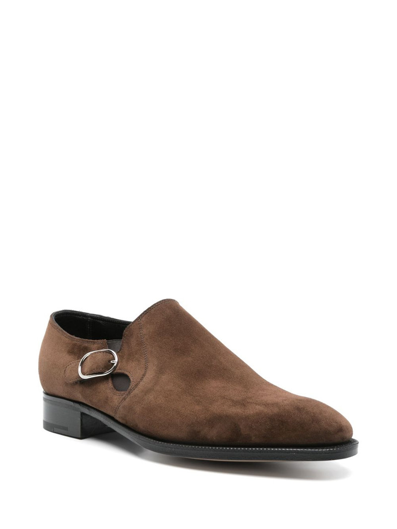 John Lobb suede monk shoes outlook