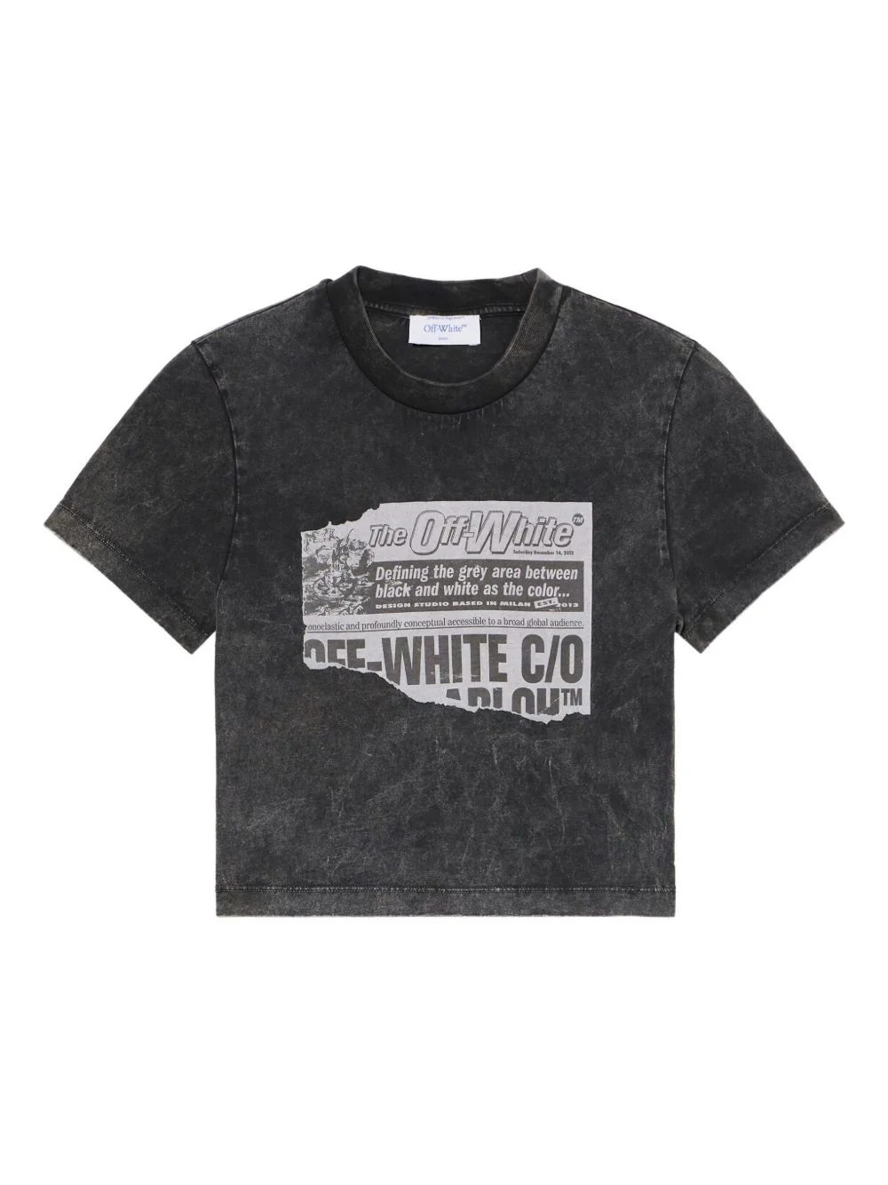 news print 90s logo tee - 1