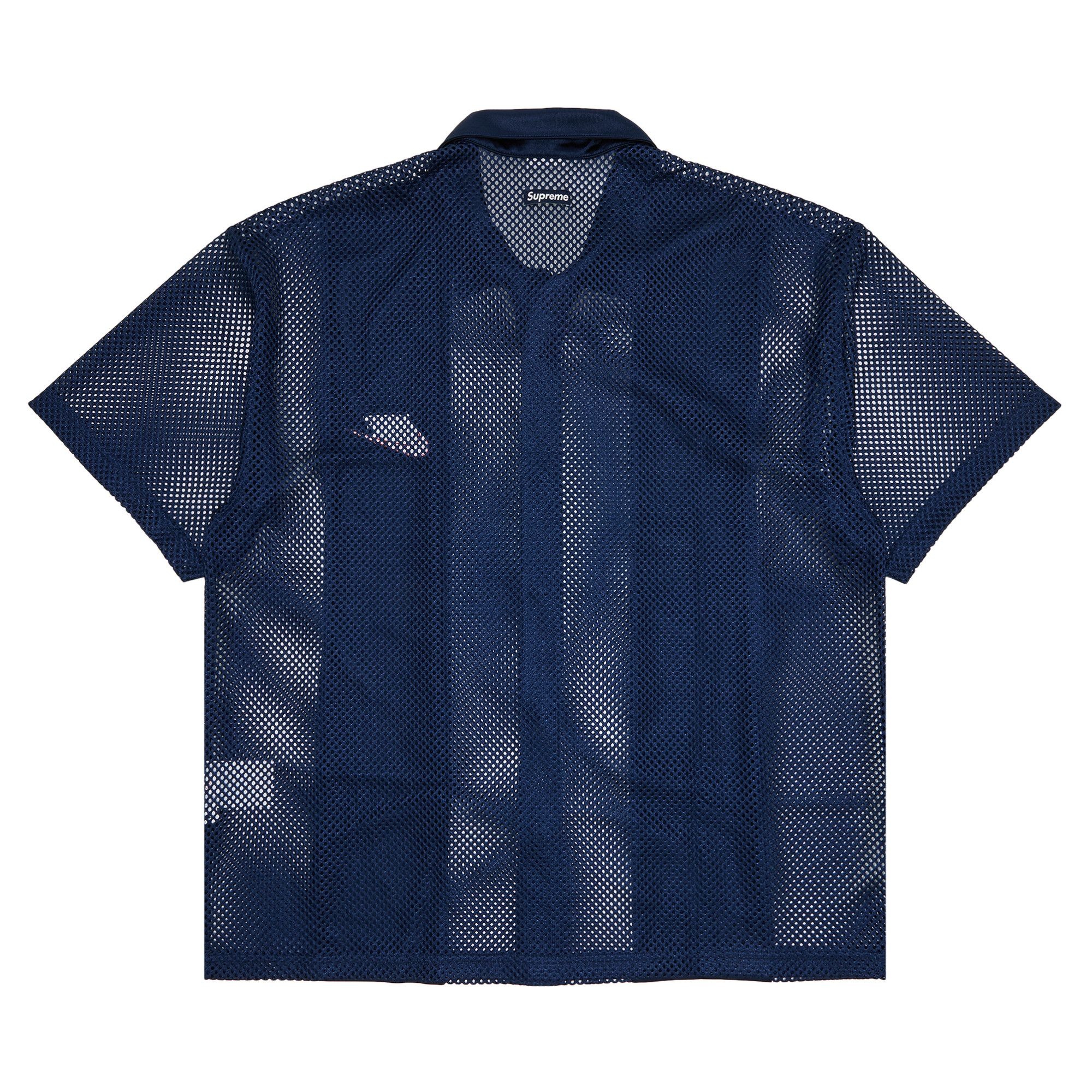 Supreme x Nike Mesh Short-Sleeve Shirt 'Navy' - 2