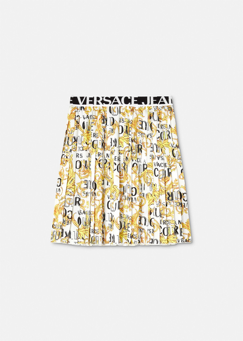 Logo Couture Pleated Skirt 1