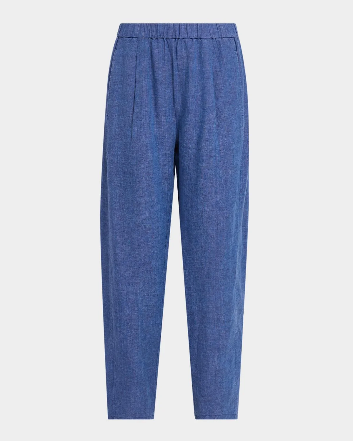 Cropped Organic Linen Lantern Pants - 1