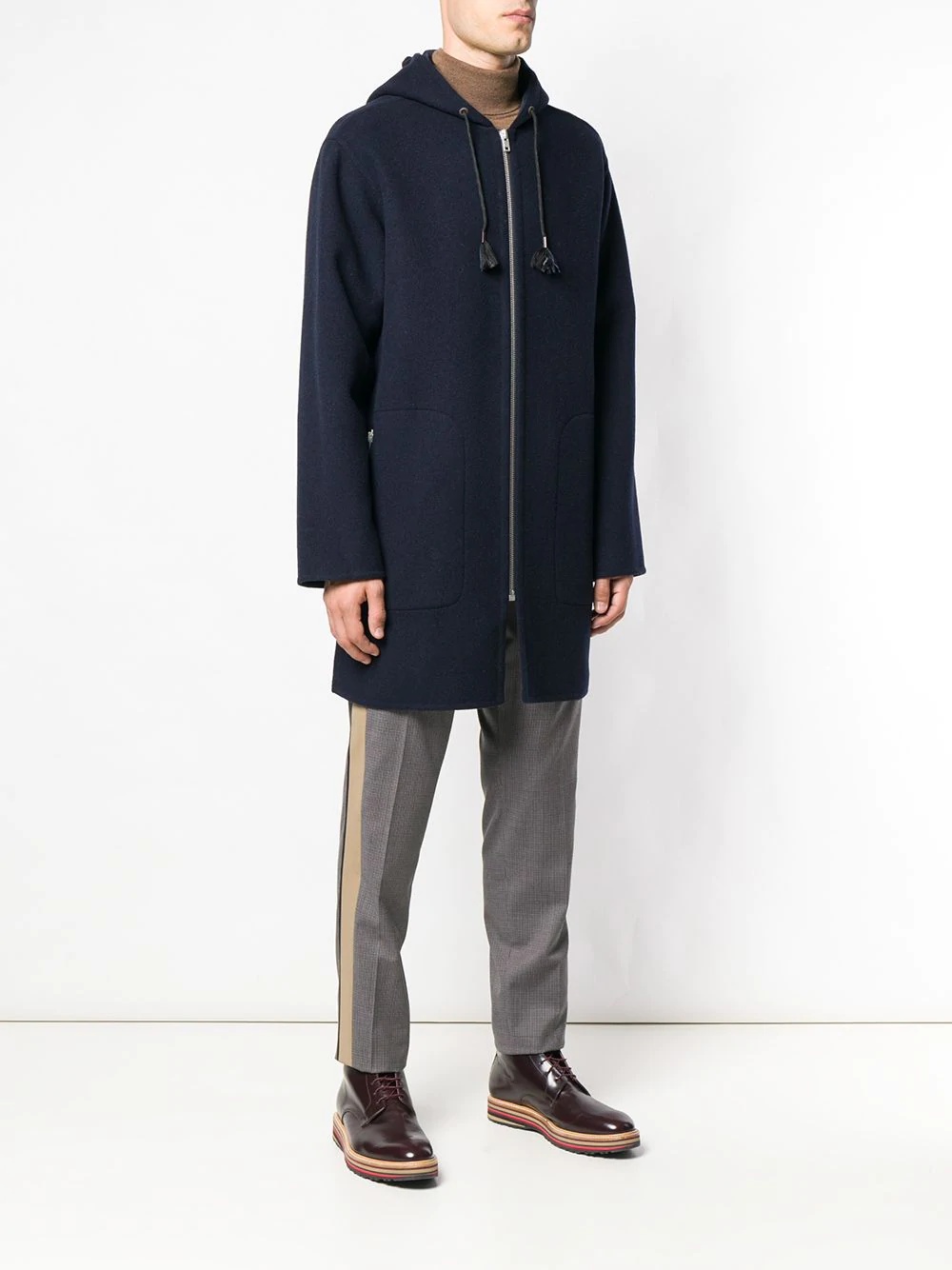 zip-up duffle coat - 3