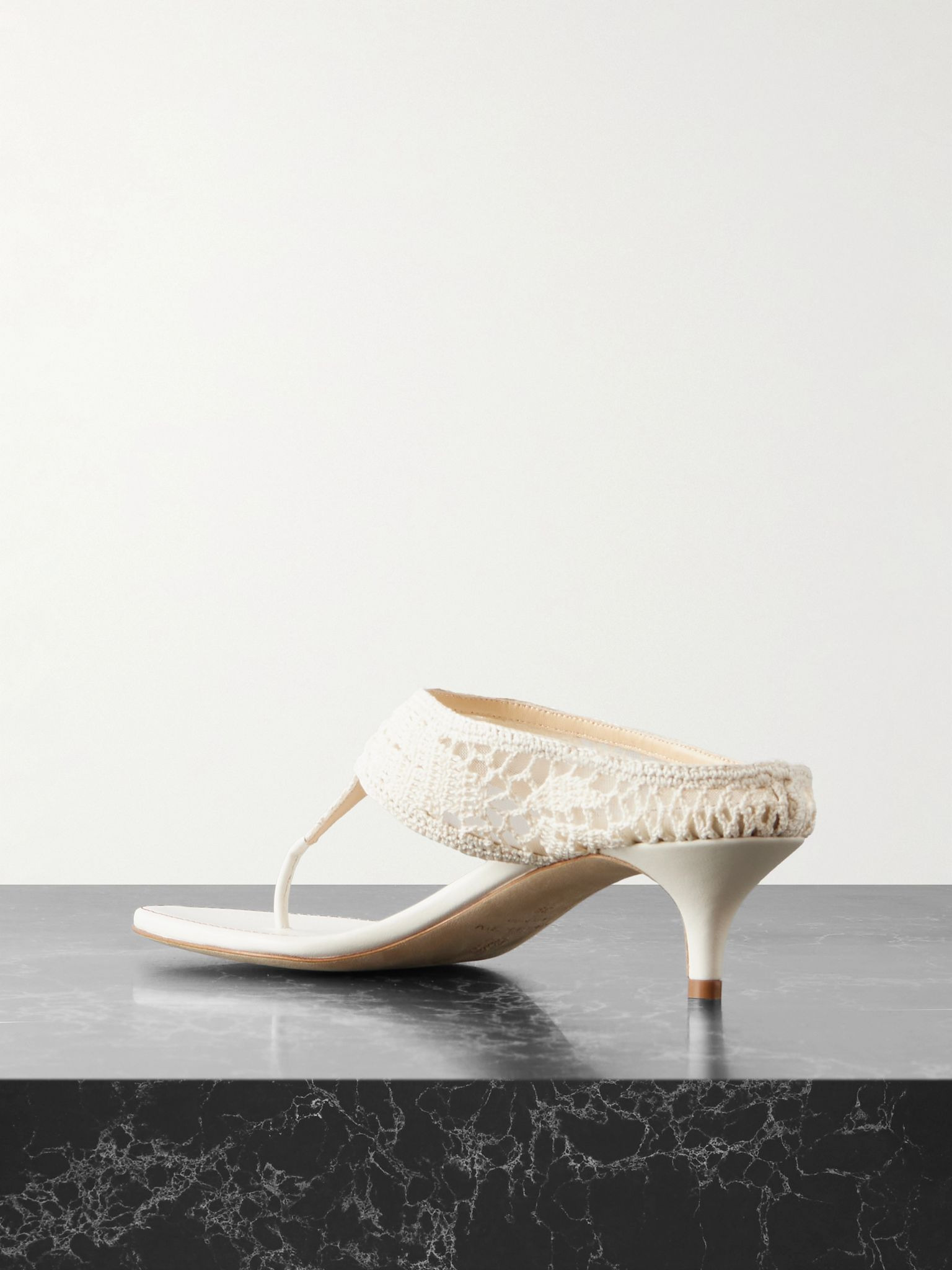 Crocheted mules Cream - 3
