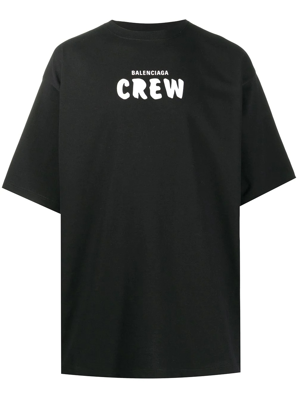 Crew print oversized T-shirt - 1