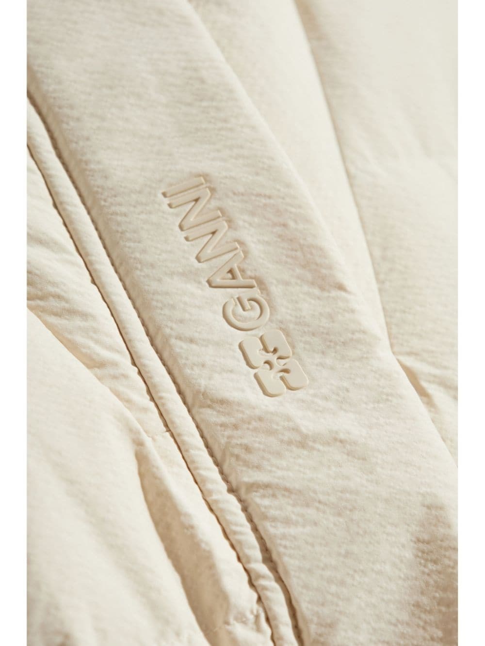 embossed logo puffer jacket - 5
