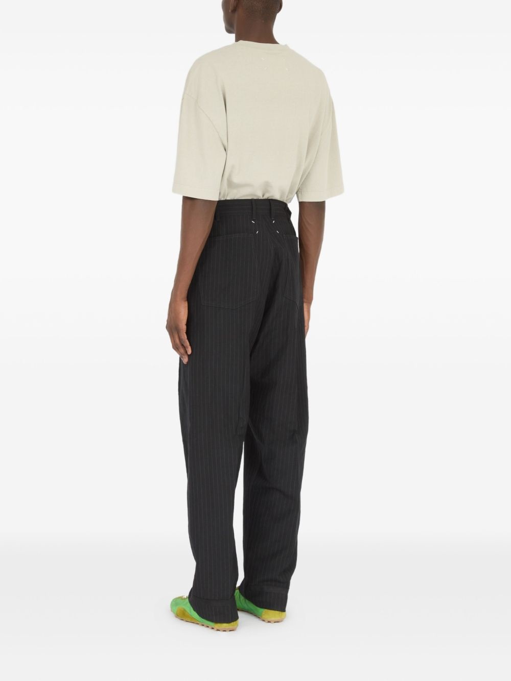 pinstripe-pattern trousers - 5