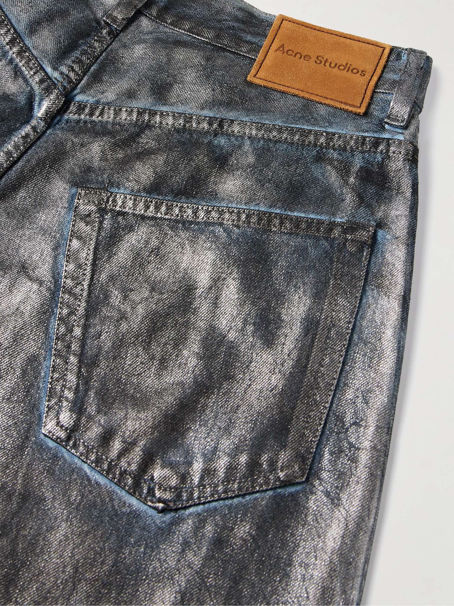 Coated Wide-Leg Jeans - 5