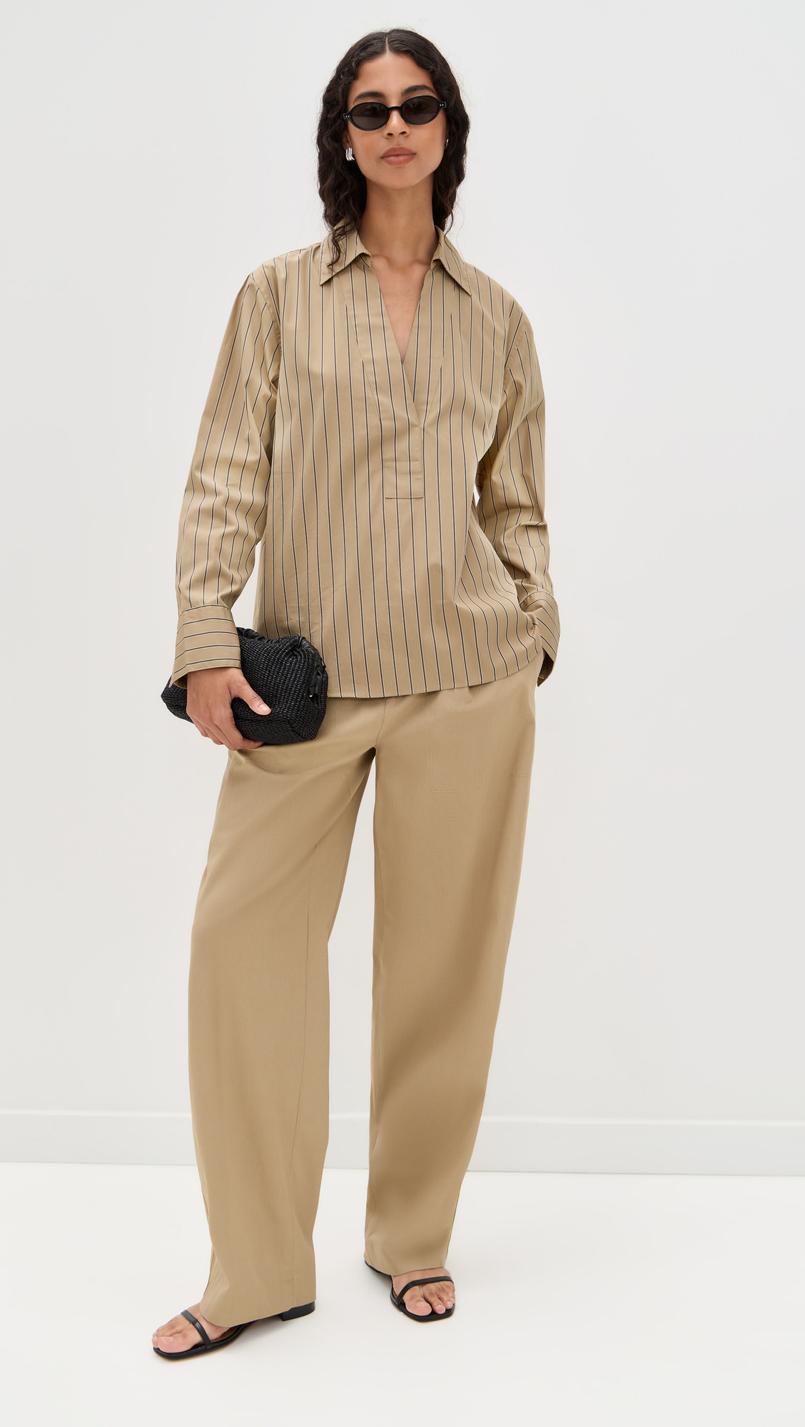 Relaxed Popover Long Sleeve Top - 4