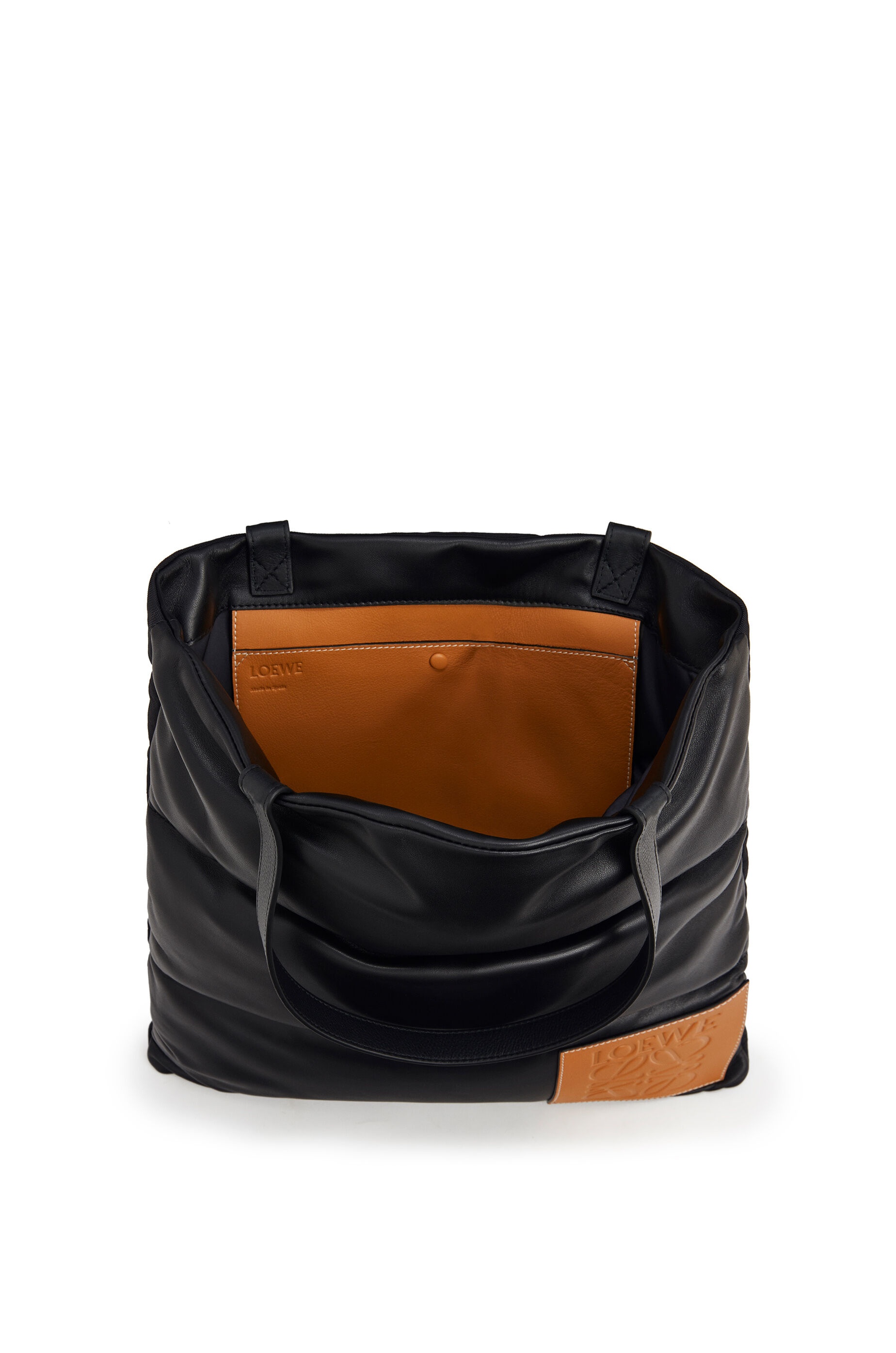 Puffy Vertical tote bag in  nappa calfskin 3