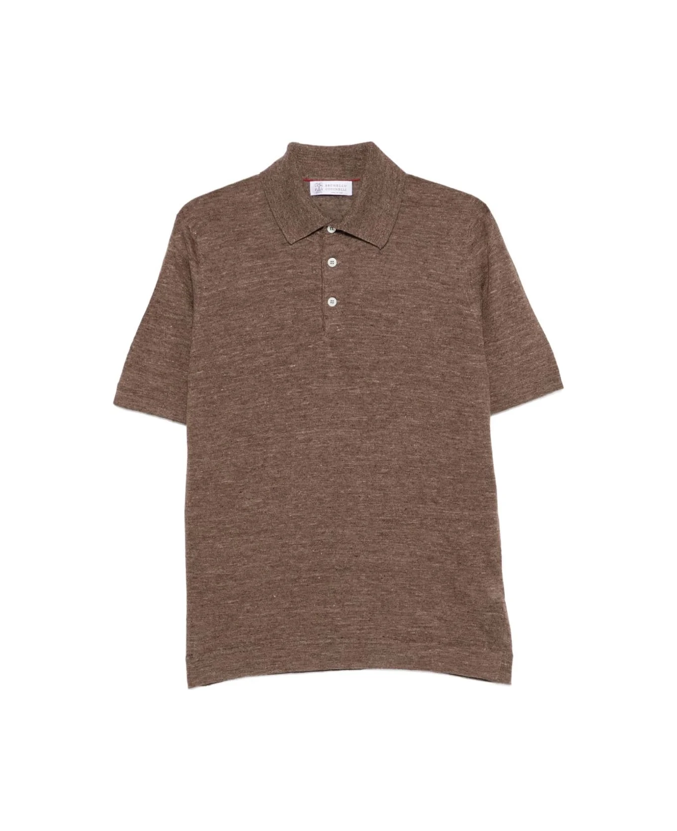Linen And Cotton Blend Polo Shirt - 1