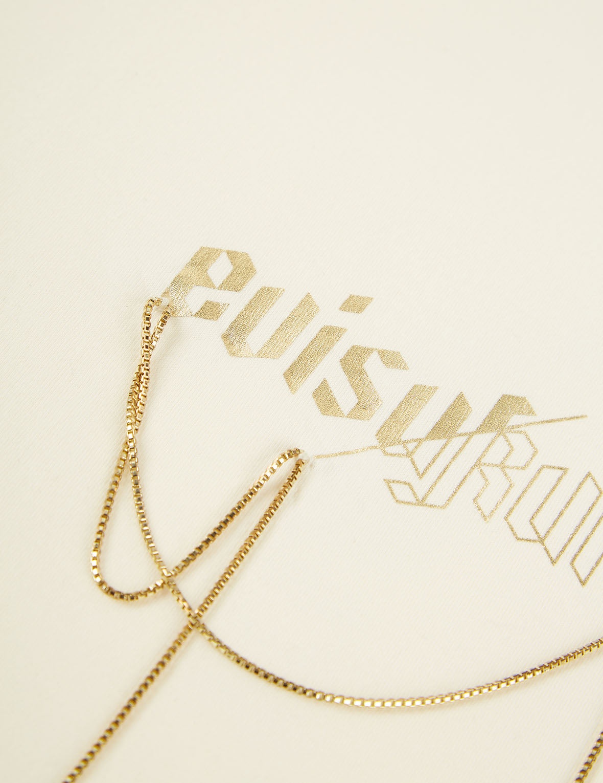 Draped Metal Chain T-shirt - 9