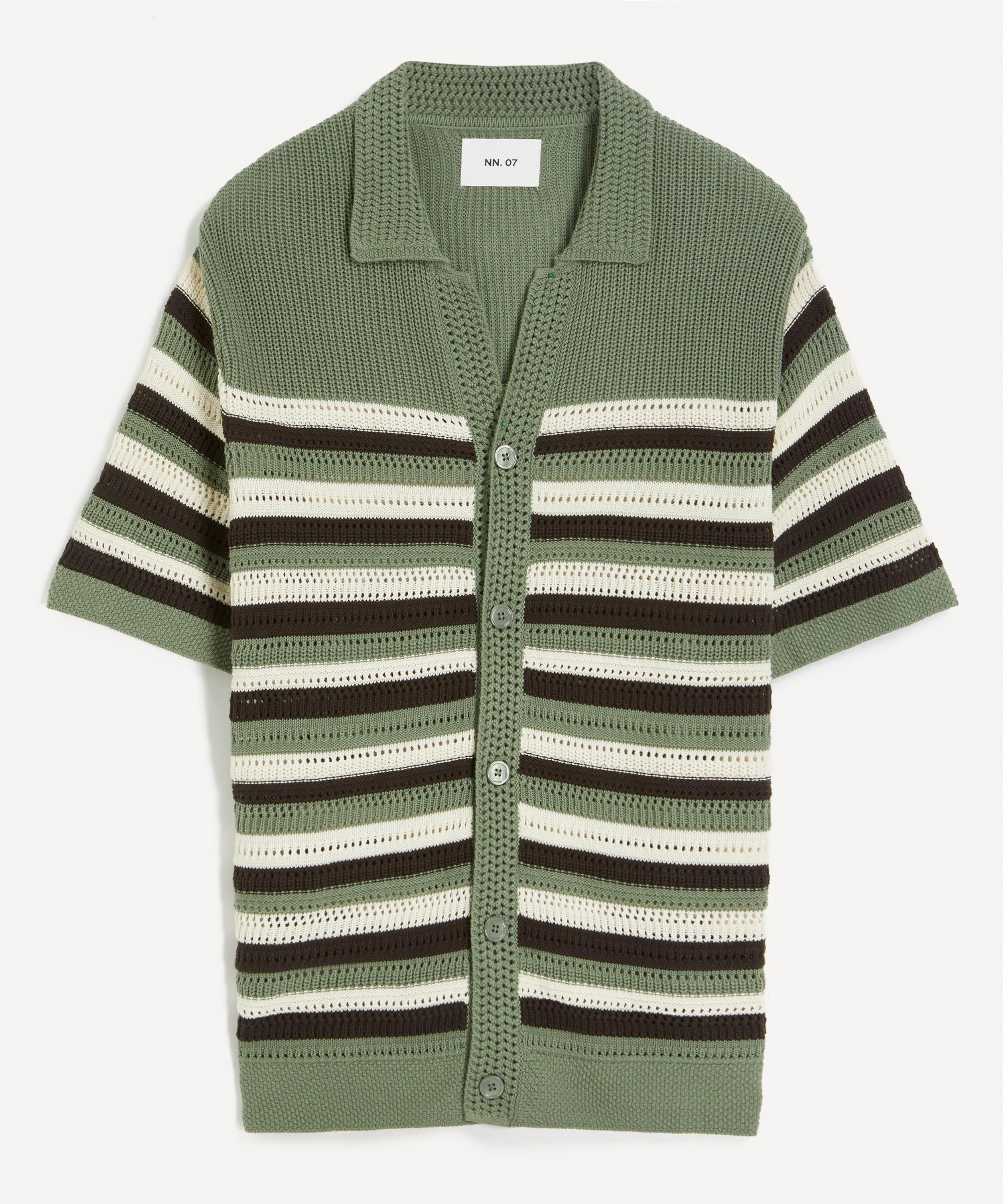Lars Striped Polo Cardigan - 1