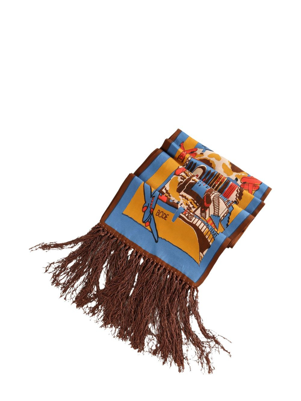 city-scene fringed-edges scarf - 3