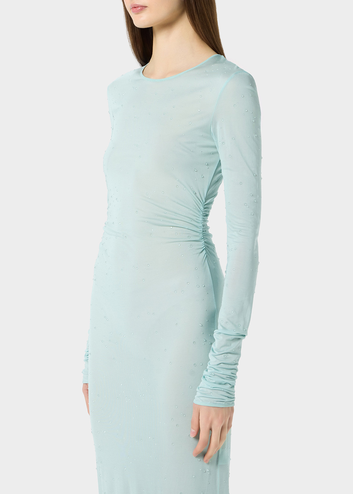 JERSEY LONG DRESS WITH EMBROIDERY - 5